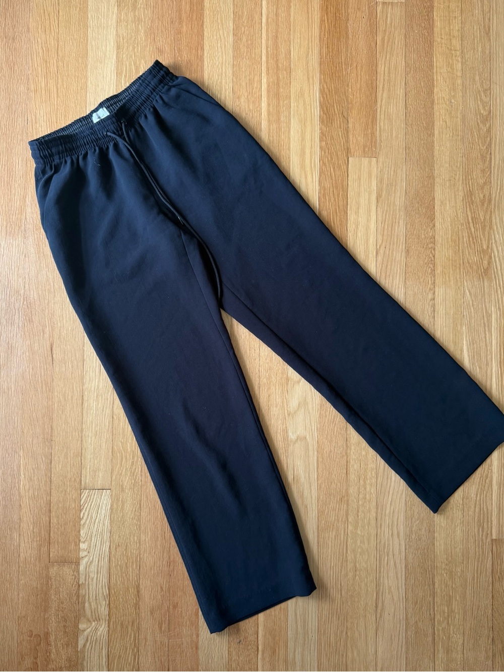 Wilfred Aritzia Women’s Black Wide Leg Pull On Pants Drawstring Size XS